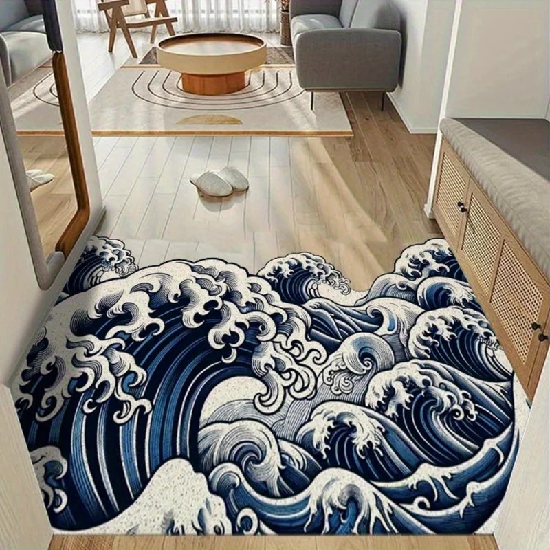 Printed Rug Abstract - Tapete VIKAMA com Design Abstrato de