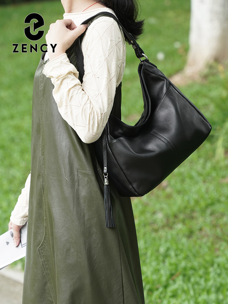 Interior Design Elegant - Bolsa feminina Zency 100% couro genuíno,