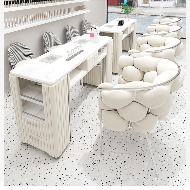 Conjunto de Mesa e Cadeira par - Interior Design Nail Salon avaliação e preço