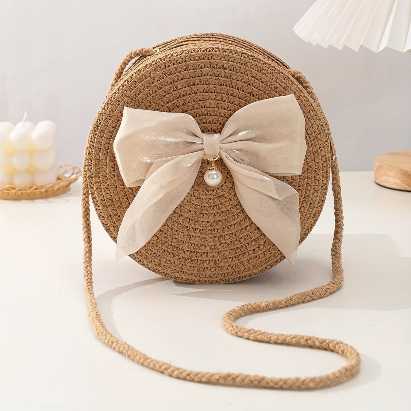 Bolsa crossbody de palha redon - Interior Design Style avaliação e preço