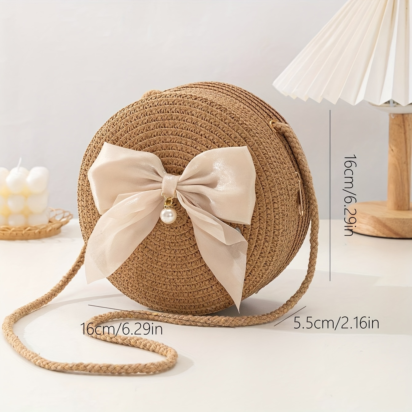 Bolsa crossbody de palha redon - Interior Design Style avaliação e preço