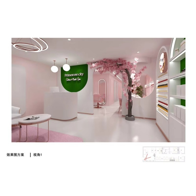 Móveis comerciais modernos per - Interior Design Nail Salon avaliação e preço
