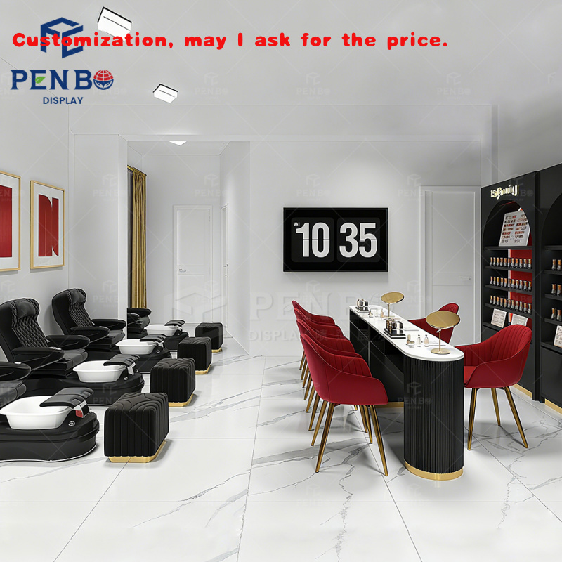 Fornecimento de fábrica vitrin - Interior Design Nail Salon avaliação e preço