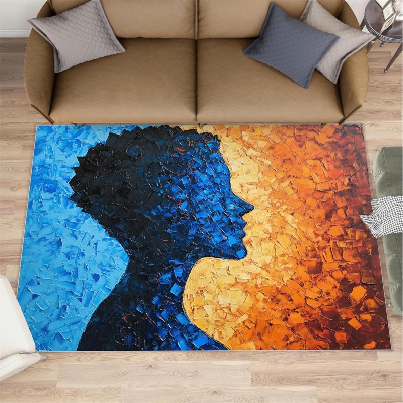 Tapete de Área Natureza Mulher - Printed Rug Abstract avaliação e preço